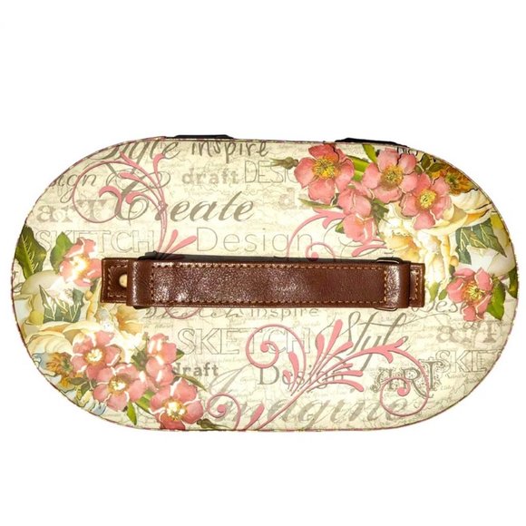 Pooch & Sweetheart Multi-Purpose Oval Vanity Case Jewelry Box w/**Mirror (81000) - Picture 3 of 7